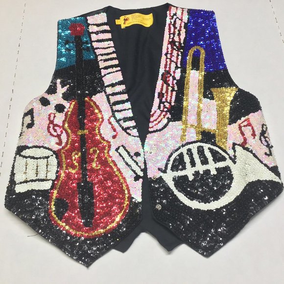 Musician / Band  Handmade Sequin Vest - Picture 1 of 4